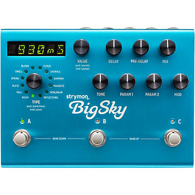Strymon BigSky Reverberator Multi-Reverb Effects Pedal -
