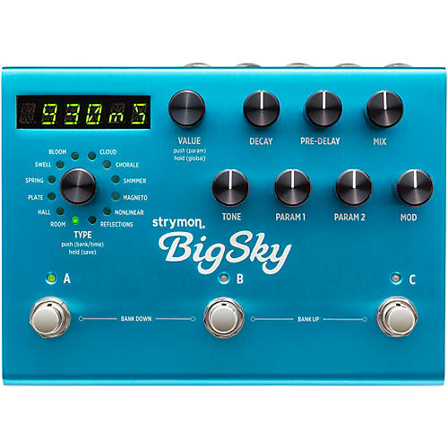 Strymon BigSky Reverberator Multi-Reverb Effects Pedal Condition 1 - Mint Blue