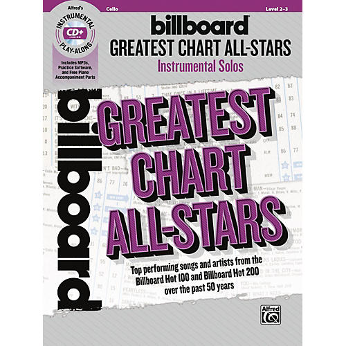 Billboard Greatest Chart All-Stars Instrumental Solos for Strings Cello Book & CD Level 2-3