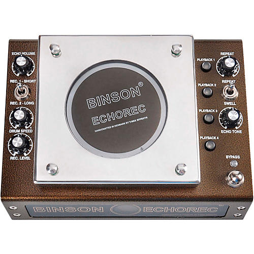 T-Rex Engineering Binson Echorec Delay Effects Pedal Silver and Brown