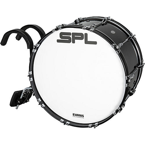 Sound Percussion Labs Birch Marching Bass Drum with Carrier - Black 26 x 14 in.