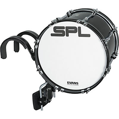 Sound Percussion Labs Birch Marching Bass Drum with Carrier - Black