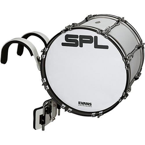 Sound Percussion Labs Birch Marching Bass Drum with Carrier - White Condition 1 - Mint 16 x 14 in.