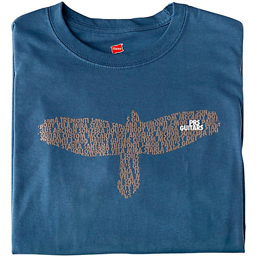 PRS Bird As A Word Slate Blue T-Shirt Large