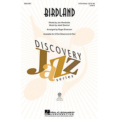 Hal Leonard Birdland (Discovery Level 3) 3-Part Mixed arranged by Roger Emerson