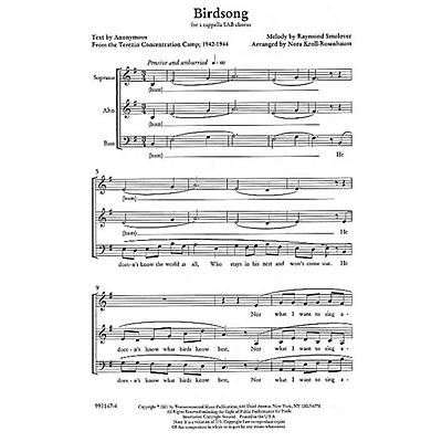 Transcontinental Music Birdsong SAB arranged by Nora Kroll-Rosenbaum