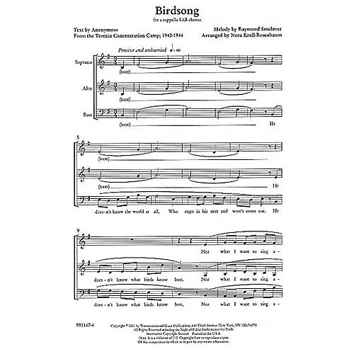 Transcontinental Music Birdsong SAB arranged by Nora Kroll-Rosenbaum