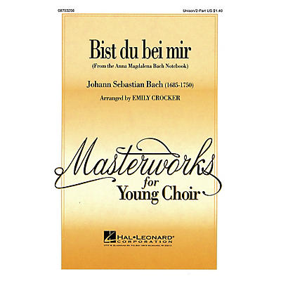 Hal Leonard Bist du bei mir IPAKO Arranged by Emily Crocker