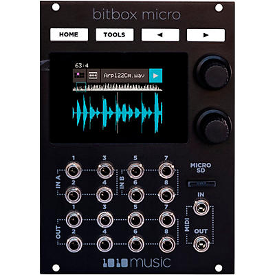 1010music Bitbox Micro Eurorack Compact Sampler with Touchscreen - Black