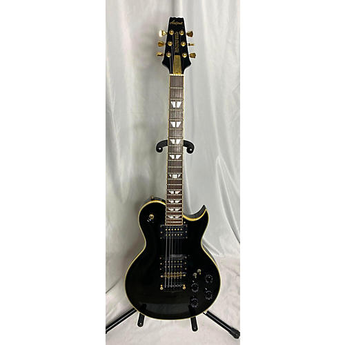 Aria Black And Gold Solid Body Electric Guitar Black and Gold