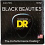DR Strings Black Beauties Coated Electric Strings Medium-Heavy (10-52)