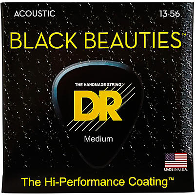 DR Strings Black Beauties Heavy Acoustic Guitar Strings