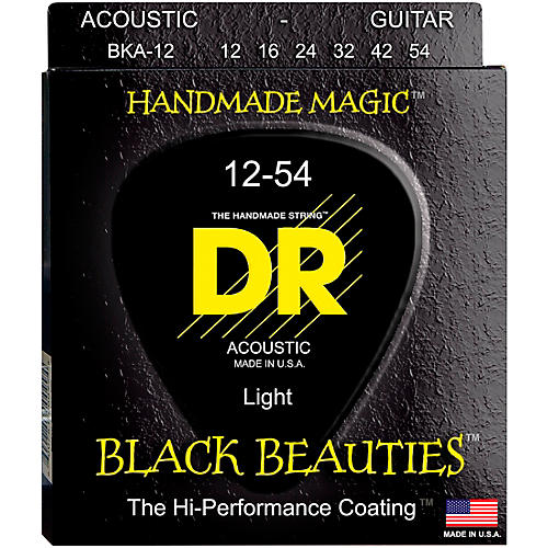 Black Beauties Light Acoustic Guitar Strings