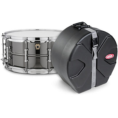 Ludwig Black Beauty Snare Drum with Tube Lugs and SKB Case