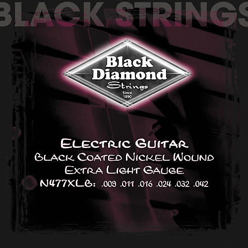 Black Coated Nickel Electric Guitar Strings