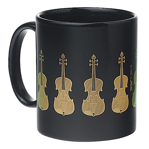 Black/Gold Violin Coffee Mug