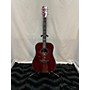 Used Keith Urban Black Label Acoustic Electric Guitar Crimson Red Trans