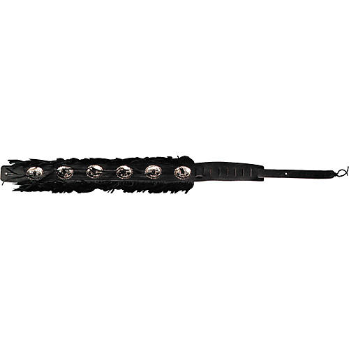 Black Leather Adjustable Strap With Conchos