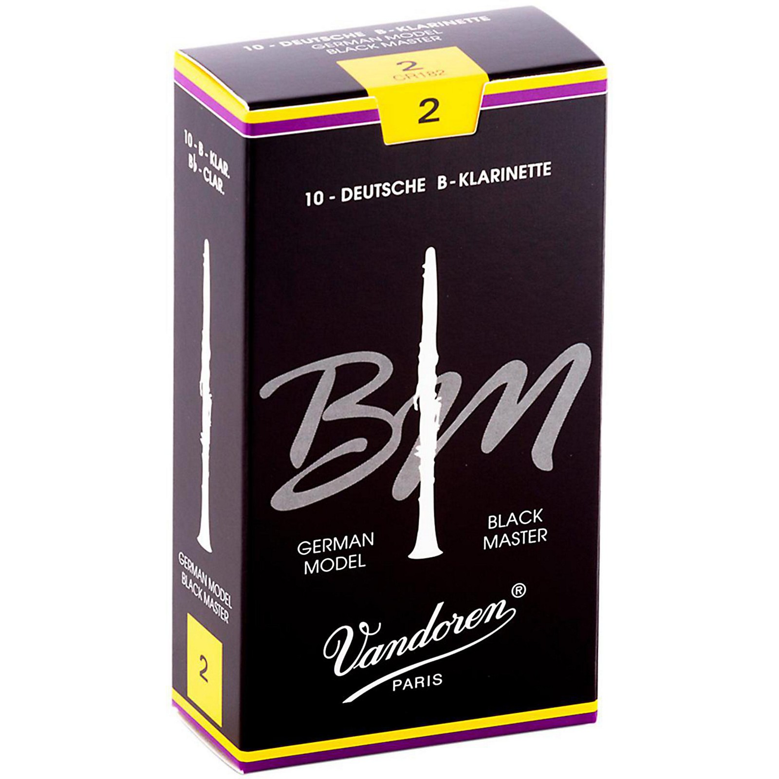 Vandoren Black Master Bb Reeds Strength 2, Box of 10
