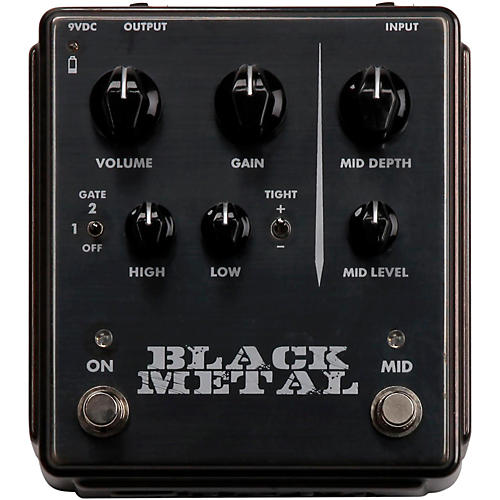 Black Metal Mid Guitar Effects Pedal