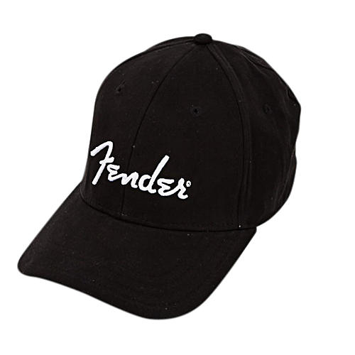 Black Script Logo Stretch Cap