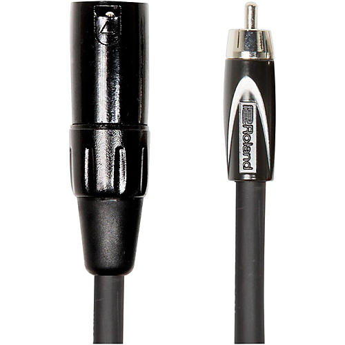 Roland Black Series XLR (Male) - RCA Interconnect Cable 10 ft. Black