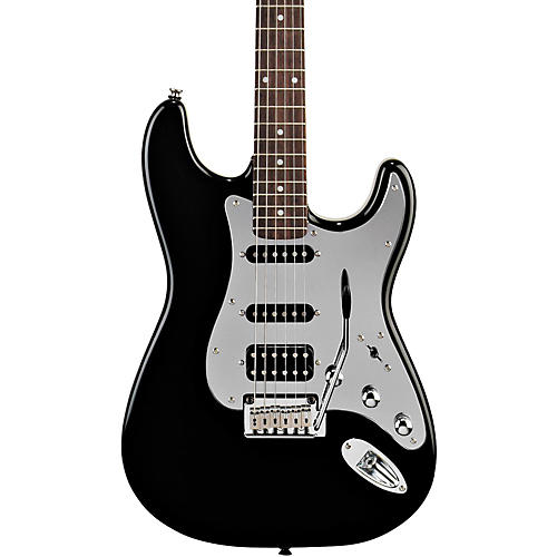 Black and Chrome Fat Strat Electric Guitar