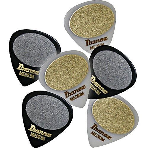 Black and White Sand Grip Wizard Picks 6-Pack