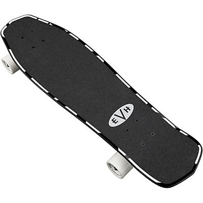 EVH Black and White Striped Skateboard