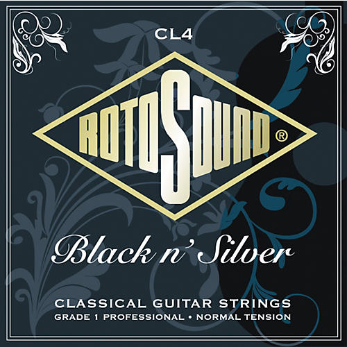 Rotosound Black n Silver Tie-On Normal Tension Classical Guitar Strings