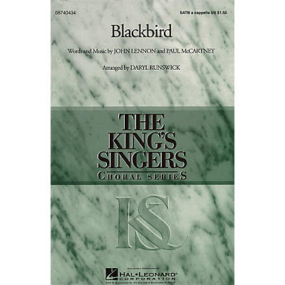 Hal Leonard Blackbird SATB DV A Cappella by The King's Singers arranged by Daryl Runswick