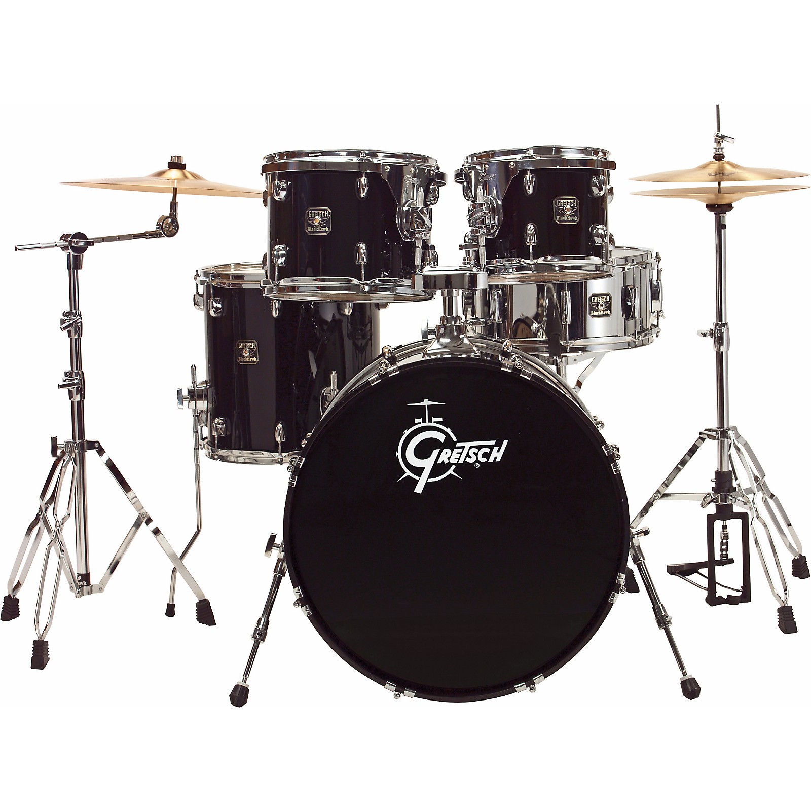 Gretsch Drums Blackhawk 5Piece Fusion Drum Set with Sabian Cymbals