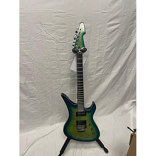 Schecter Guitar Research Blackjack Avenger Floyd Rose Solid Body Electric Guitar aqua burst