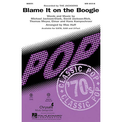 Hal Leonard Blame It on the Boogie 2-Part by Michael Jackson Arranged by Mac Huff