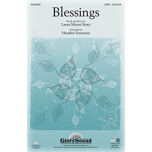 Shawnee Press Blessings SATB arranged by Heather Sorenson