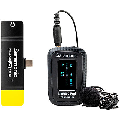 Saramonic Blink 500 Pro B5 Advanced 2.4GHz Wireless Clip-On Microphone System with Lavalier & Dual-Channel USB-C Receiver for Android Smartphones or Tablets, Computers & iPad Pro or Air
