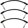 Fender Blockchain Patch Angle to Angle Cables, 3-Pack 4 in. Black