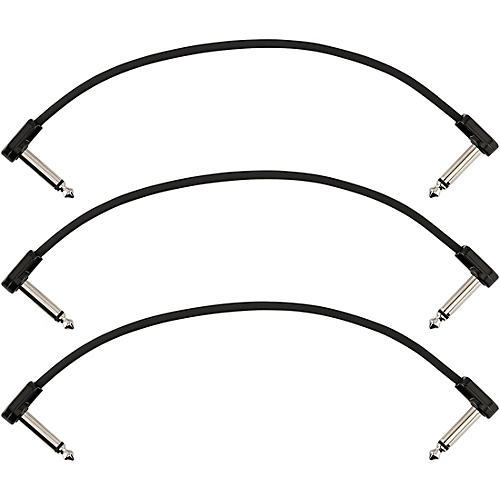 Fender Blockchain Patch Angle to Angle Cables, 3-Pack 8 in. Black