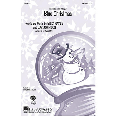 Hal Leonard Blue Christmas SAB by Elvis Presley Arranged by Mac Huff