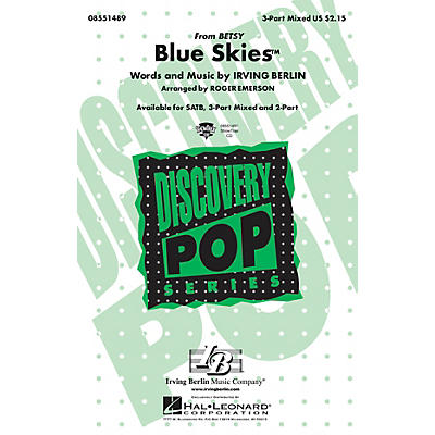 Hal Leonard Blue Skies 3-Part Mixed arranged by Roger Emerson