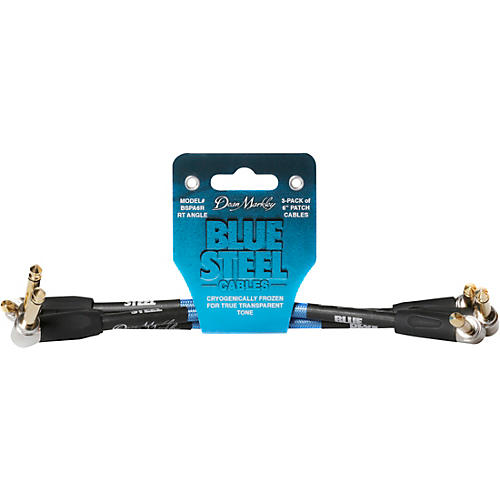 Blue Steel Cables (3 Pack), Right Angle/Right Angle