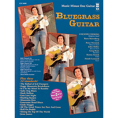 Music Minus One Bluegrass Guitar (Deluxe 2-CD Set) Music Minus One Series Softcover with CD