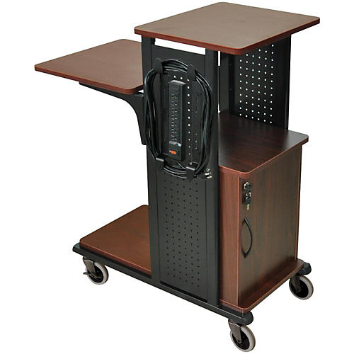 Boardroom Presentation Station with Locking Cabinet