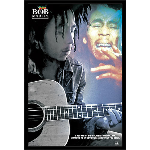 Trends International Bob Marley - Guitar Poster Framed Black