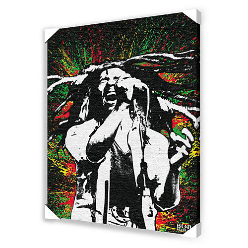 Bob Marley Paint Splash Framed Artwork