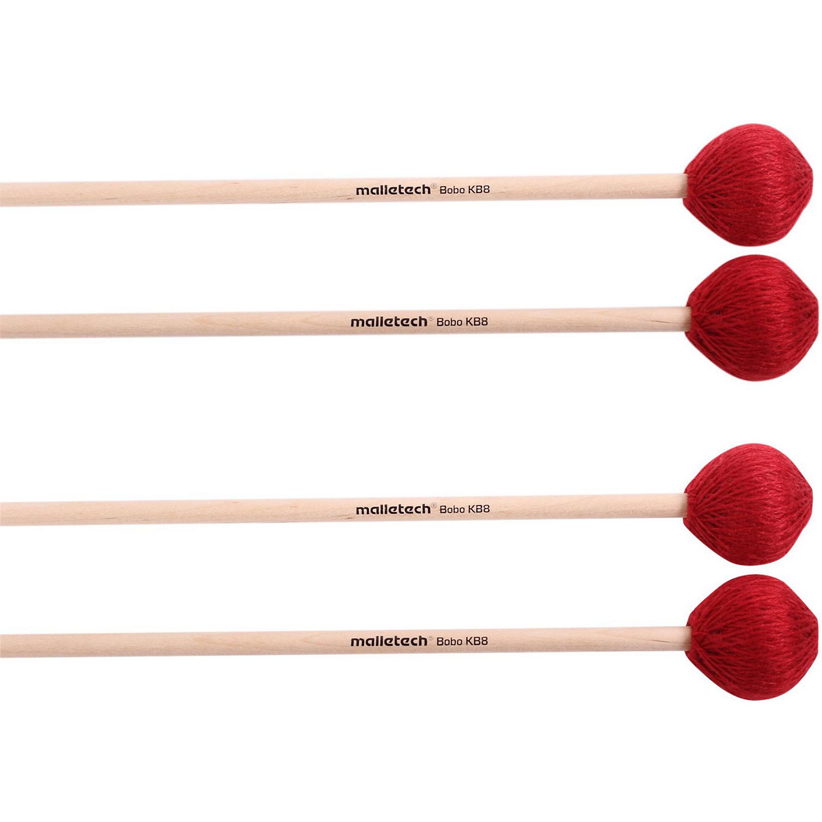 Malletech Bobo Marimba Mallets Set of 4 (2 Matched Pairs) 8 Musician