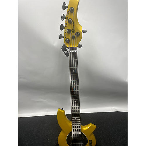 Ernie Ball Music Man Bongo 4 String Electric Bass Guitar Metallic Yellow