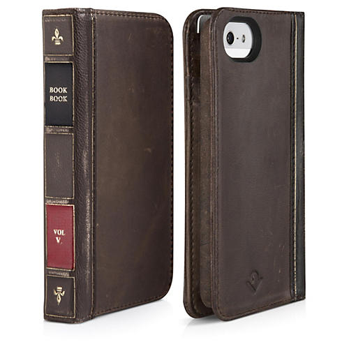 BookBook Carrying Case (Wallet) for iPhone - Vintage Brown - Leather - Book