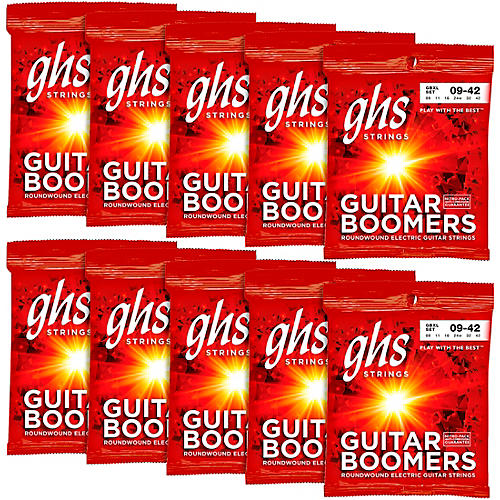GHS Boomers Extra Light Electric Guitar Strings (10-Pack)