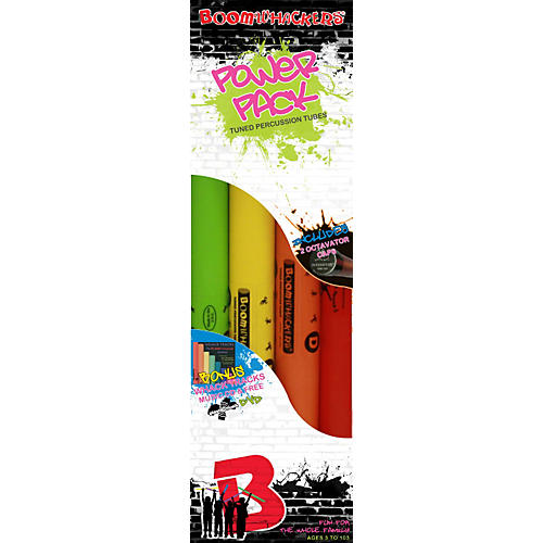 Rhythm Band Boomwhackers Power Pack 8-Note Diatonic Kit with 2 Octavator Caps and Informational DVD